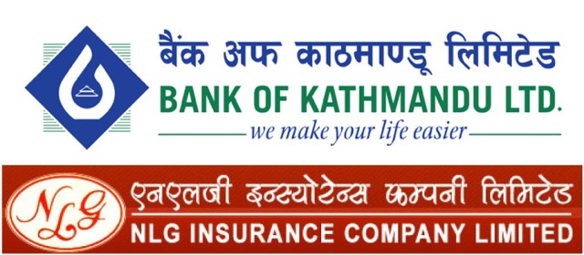 बैंक अफ काठमाण्डू र एनएलजी इन्स्योरेन्स बीच बैंकासुरेन्स सम्झौता