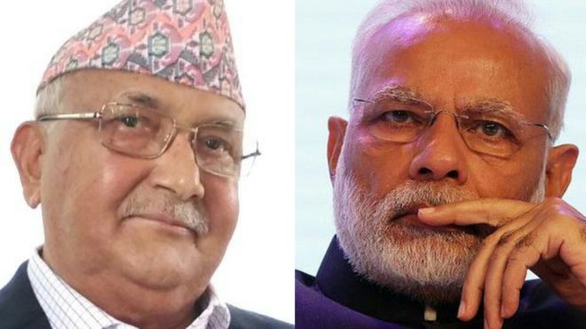 प्रधानमन्त्री ओली र भारतीय प्रम मोदीबीच टेलिफोन वार्ता