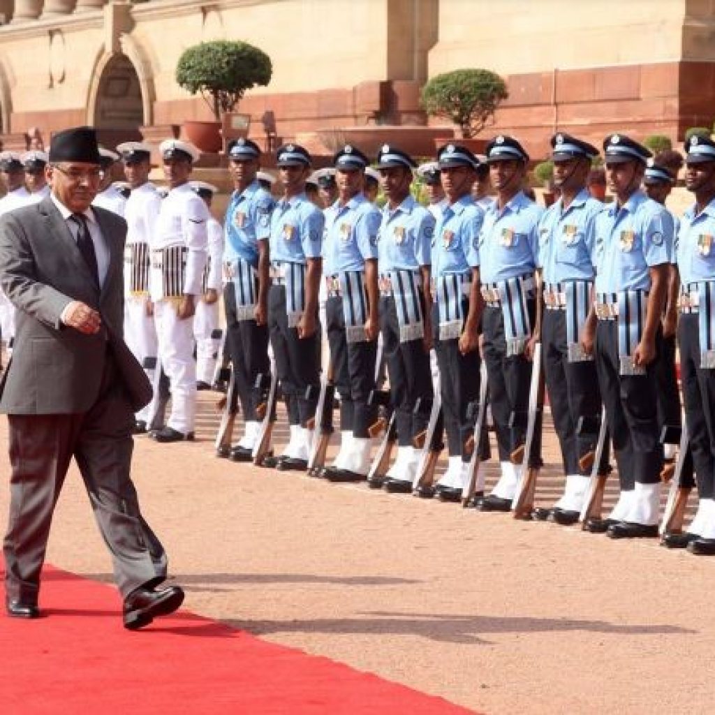 प्रचण्डलाई भारतको राष्ट्रपति भवनमा राजकीय सम्मान प्रदान