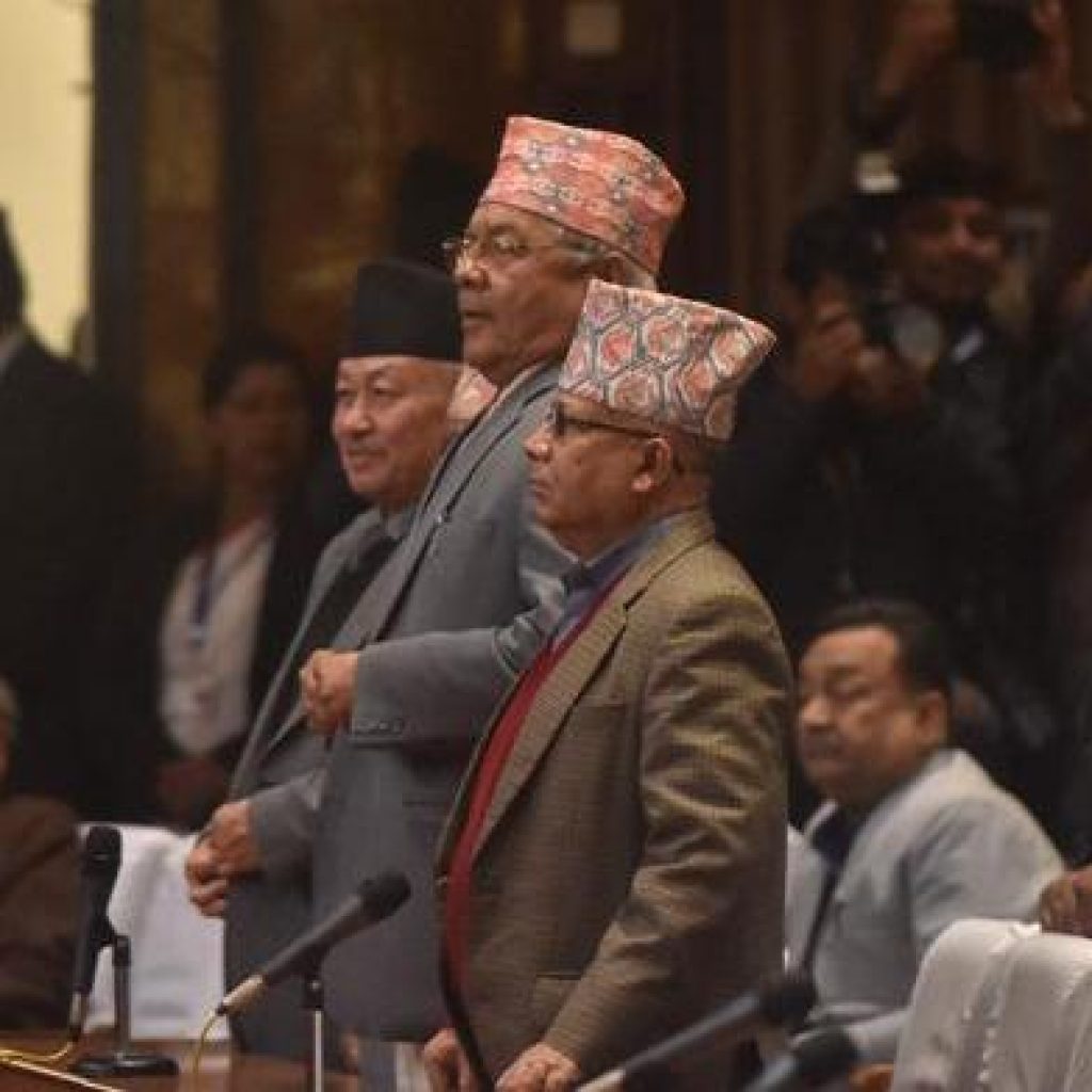 एमालेलगायत नौ दलको नाराबाजीकाबीच संविधान संशोधन विधेयक संसदमा पेस
