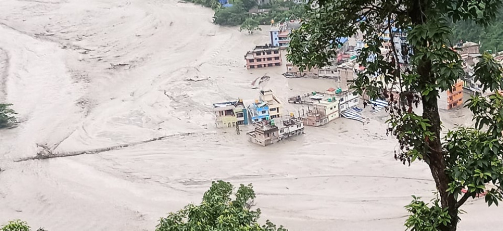 बाढीले मेलम्ची बजार तहसनहस