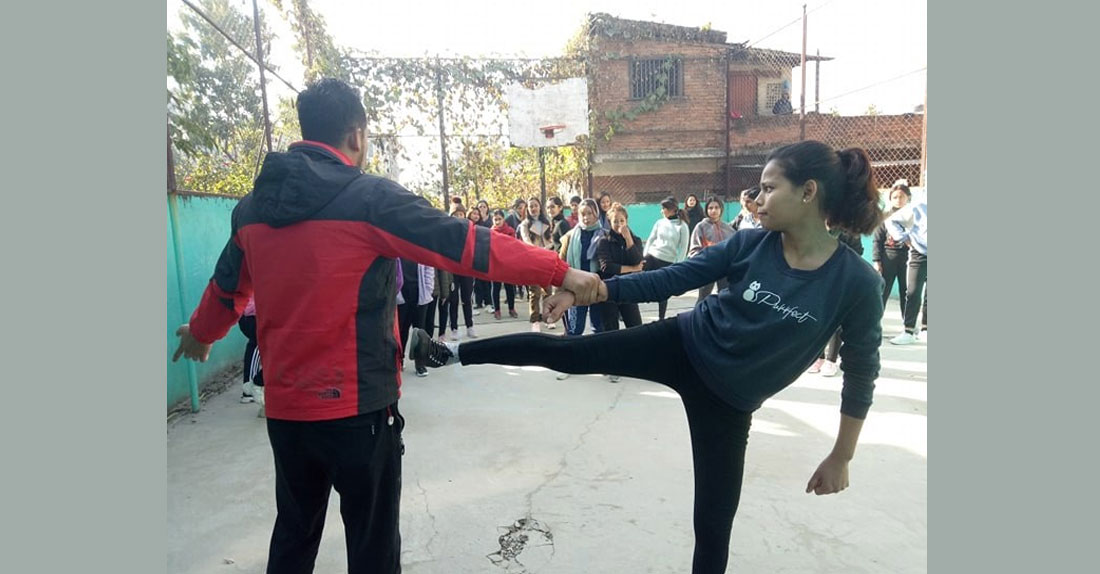 २ दिने सेल्फ डिफेन्स प्रशिक्षण दशरथ रंगशालामा हुँदै