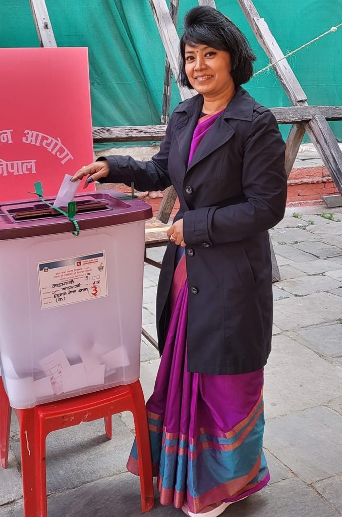 पूर्वराजदूत शाक्यबाट मतदान