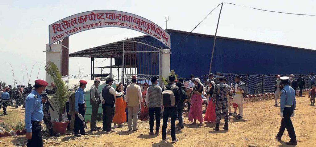 अर्गानिक नगर बनाउने अभियानमा संचालन भएकाे तीन करोड लगानीको कम्पोष्ट प्लान्ट उपयोगविहीन