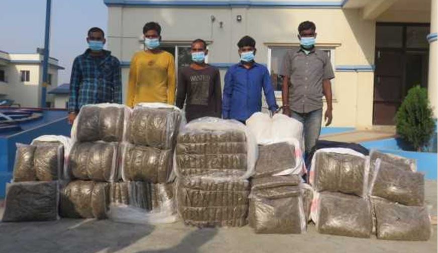 मोरङबाट २३४ किलो गाँजासहित ५ जना प्रहरी नियन्त्रणमा