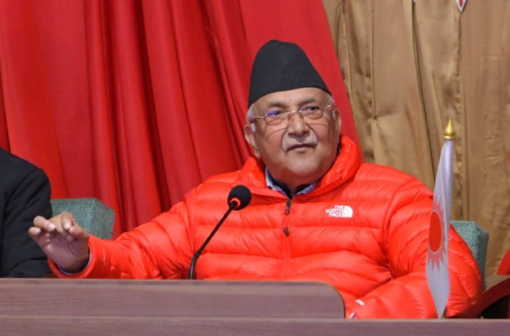 नेकपा एमालेका अध्यक्ष ओली आज झापा जानुहुँदै