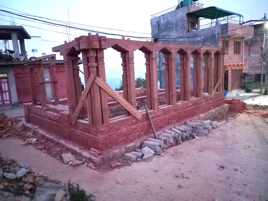 एकसय १४ वर्ष पुरानो कृष्ण मन्दिर पुनःनिर्माण तीव्र गतिमा