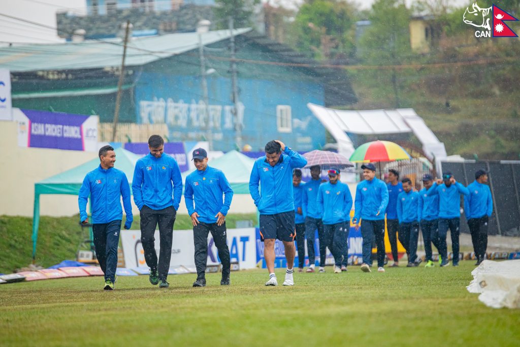 वर्षाका कारण एसिसी प्रिमियरको खेल रद्द, नेपाल सेमिफाइनल प्रवेश