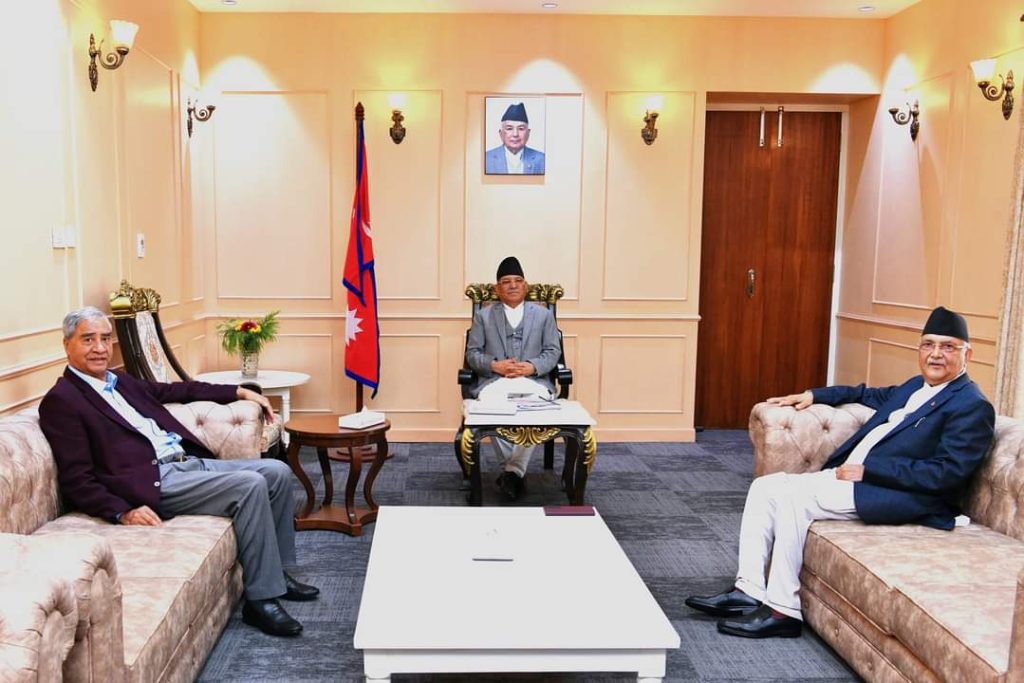 शीर्ष तीन दलका नेताहरूबीच आजपनि छलफल जारी