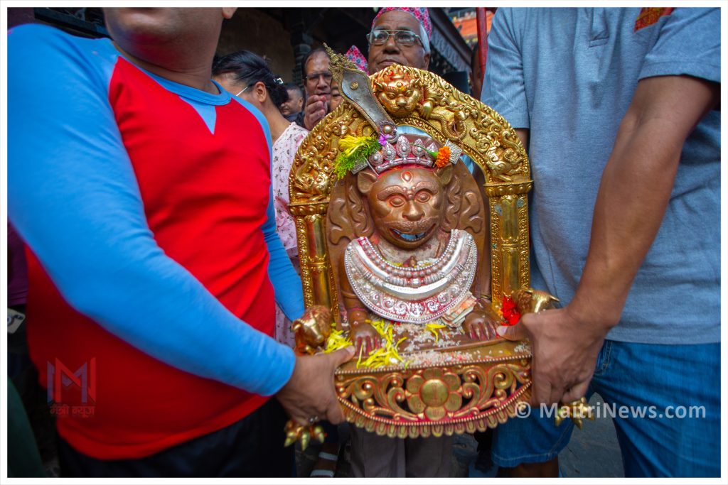 कीर्तिपुरमा बाघभैरवको भव्य जात्रा