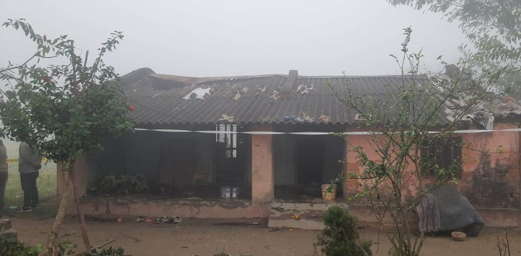 बर्दियामा आगलागी हुँदा एकै घरका तीन बालबालिकासहित चार जनाको मृत्यु, एक जना घाइते