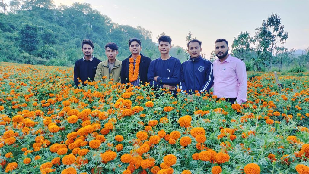 पढ्दै कमाउँदै : तनहुँको आँबुखैरेनीका विद्यार्थी फूलखेतीमा रमाउँदै