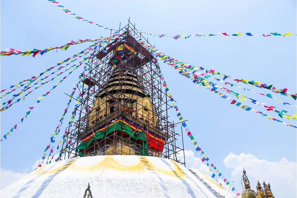 स्वयम्भू महाचैत्यको जीर्णोद्धार गरिंदै