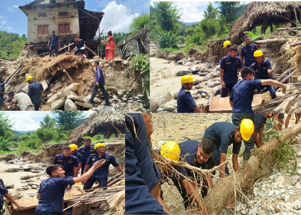 रामेछाप प्रहरील गर्याे जोखिममा रहेको परिवारको उद्दार