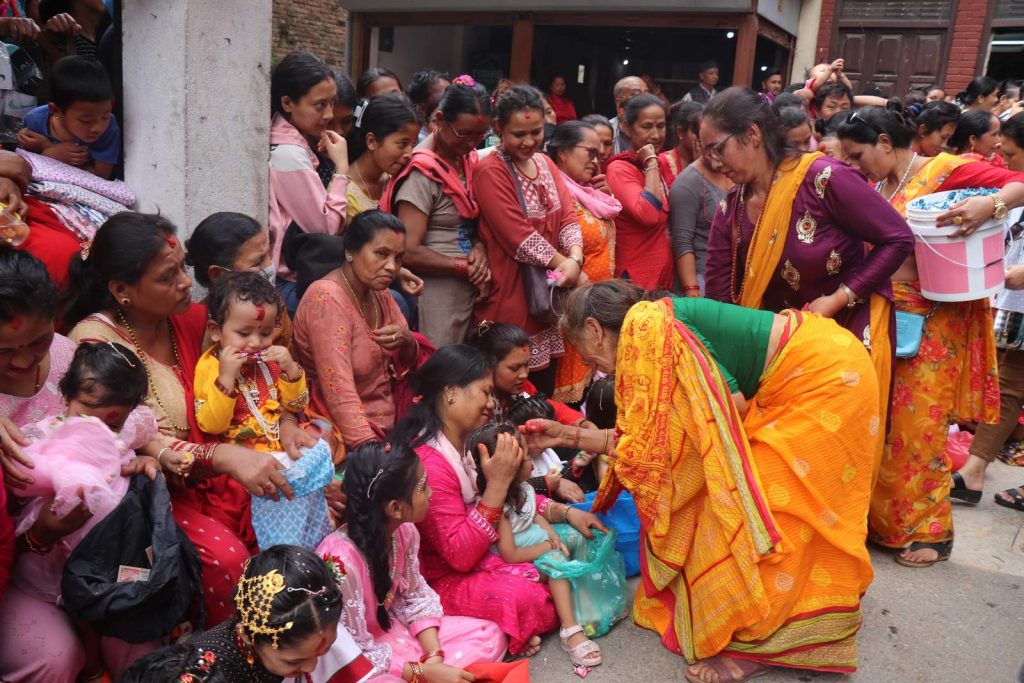 काभ्रेपलाञ्चोककाे बनेपामा ‘कन्या–पूजा’ को तयारी