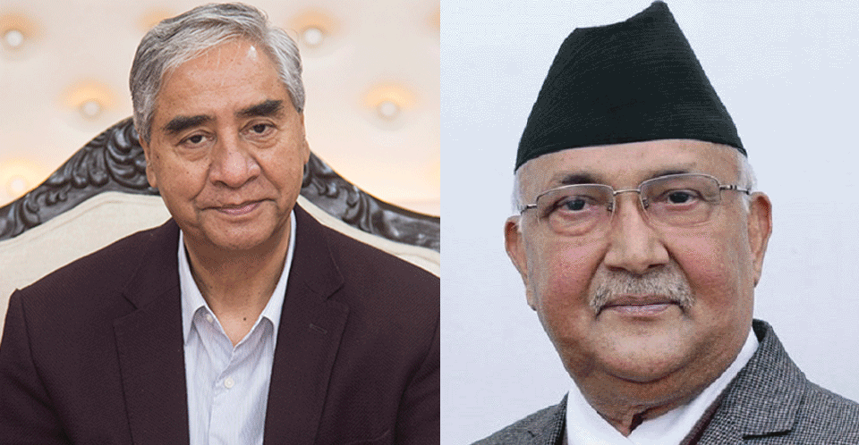 प्रधानमन्त्री ओली र सभापति देउवाबीच छलफल