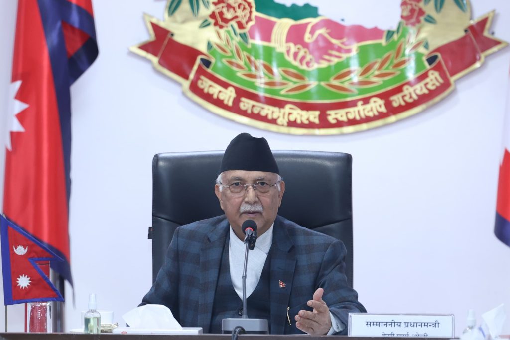 प्रधानमन्त्री ओलीले भने : राष्ट्रिय गौरवका आयोजनाका कामलाई गति दिनु