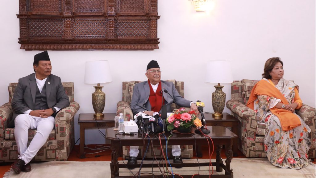 प्रधानमन्त्री ओलीले जारी गर्नुभयाे चीन भ्रमणबारे १४ बुँदे प्रेसनोट