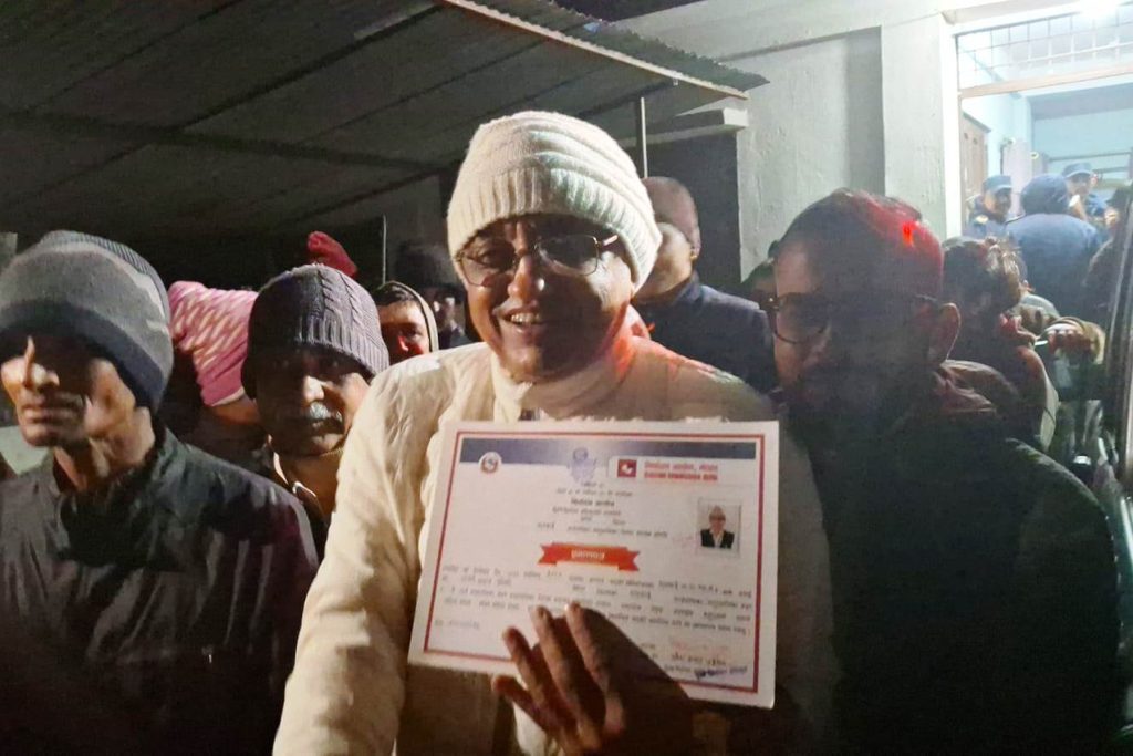 झापाकाे कन्काई-६ मा स्वतन्त्र उम्मेदवार ओली विजयी