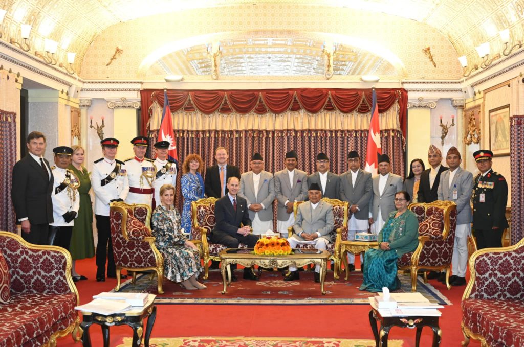 राष्ट्रपति पौडेल र बेलायती अधिराजकुमार एडवर्डबीच भेट, जलवायु परिवर्तन र गोर्खा भर्तीबारे छलफल