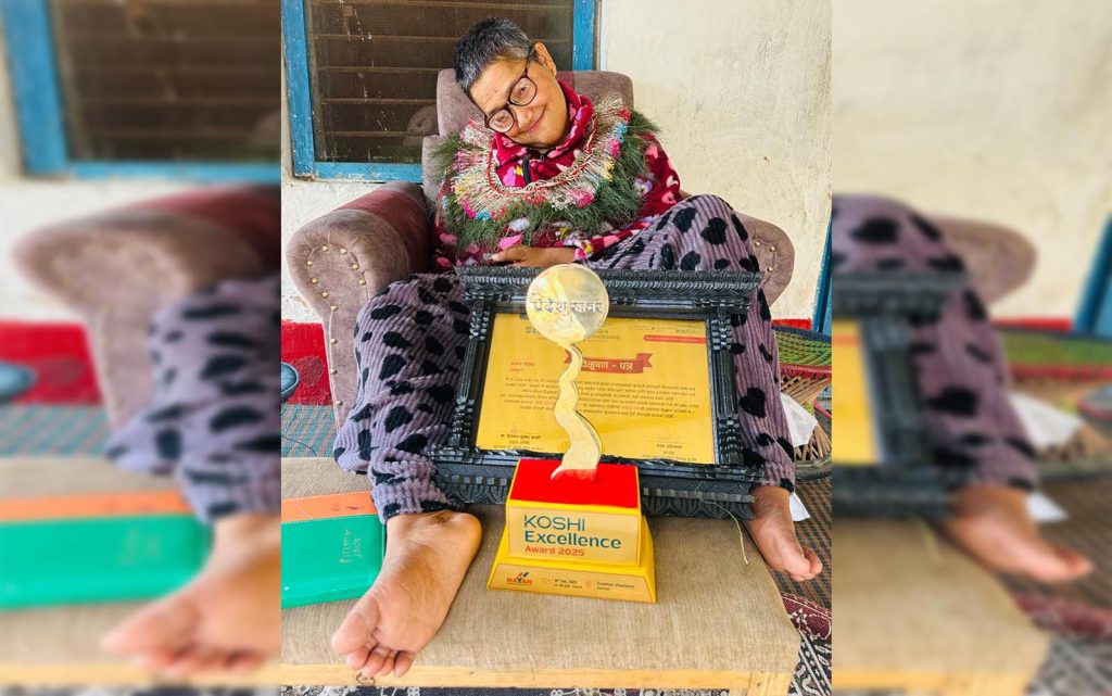 साहित्यकार झमक घिमिरेलाई ‘कोशी एक्सिलेन्स अवार्ड’