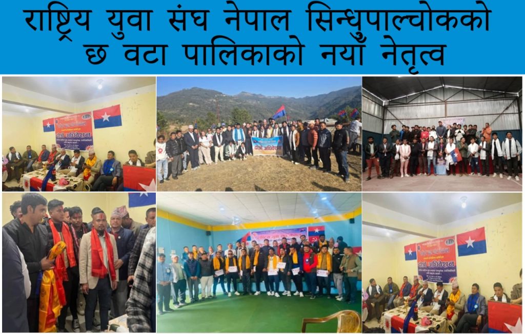 राष्ट्रिय युवा संघ नेपाल सिन्धुपाल्चोककाे एकैदिन छ वटा पालिकामा नयाँ नेतृत्व
