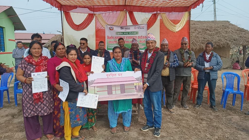कैलालीमा विपन्न समुदायका लागि सुरक्षित आवास निर्माण