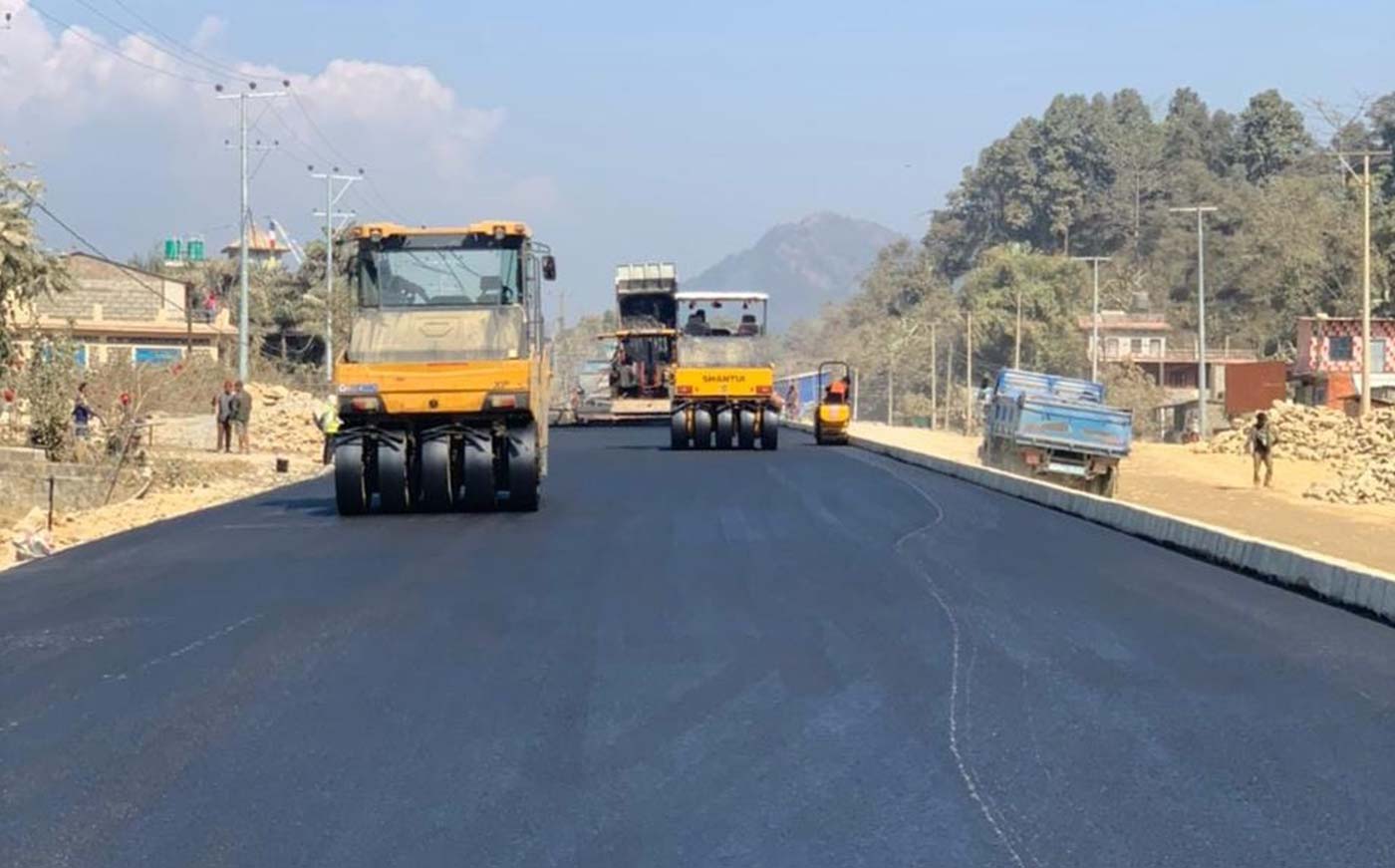 पोखरा-मुग्लिन सडक (पश्चिम खण्ड) निर्माण ४३% सम्पन्न, आगामी पुससम्ममा कालोपत्रे सक्ने