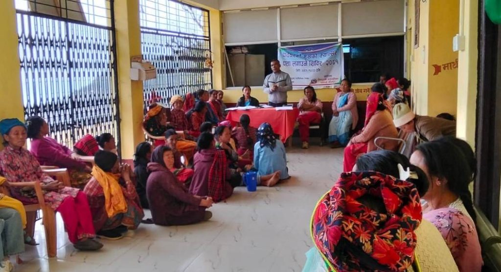 पौवादुङमा गाउँपालिकामा ‘पाठेघर मुखको क्यान्सर’ खोजी गर्न अभियान