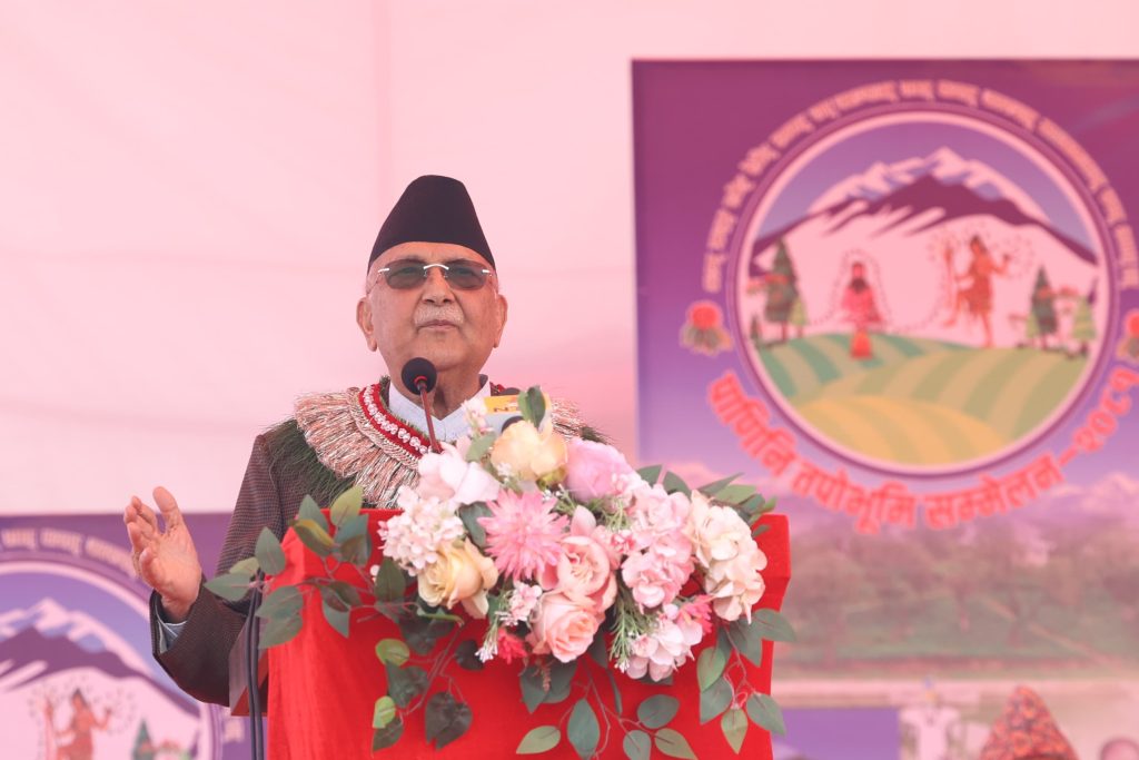 पाणिनि क्षेत्रलाई धार्मिक र पर्यटकीय स्थलका रुपमा विकास गरिनेछ : प्रधानमन्त्री ओली