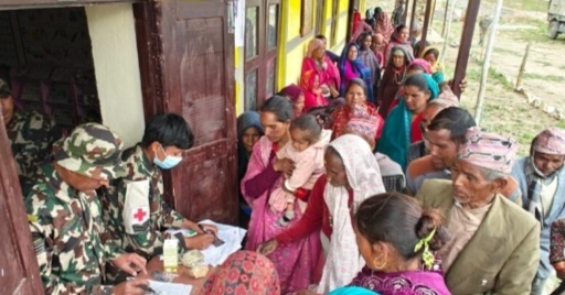 जुम्लामा सेनाद्वारा बृहत् स्वास्थ्य शिविर सञ्चालन