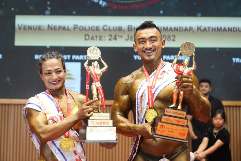 प्रथम प्रज्ञा स्मृति पुरुष तथा महिला शारीरिक सुगठनमा  ग्रेस ओभरअल च्याम्पियन