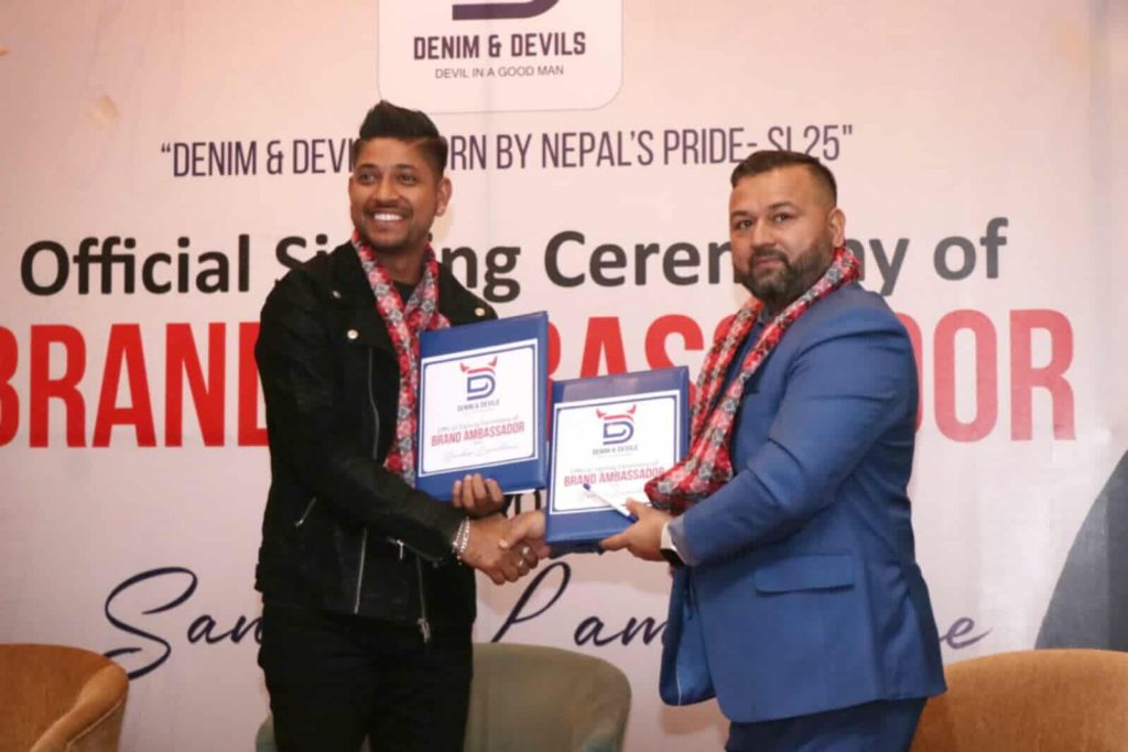 सन्दीप लामिछाने डेनिम एण्ड डेभिलको ब्राण्ड एम्बासडर