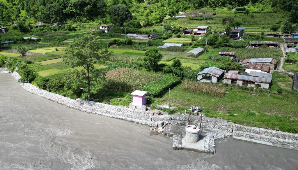 कालीगण्डकीको कटान रोकथाम गर्न तटबन्धन निर्माण