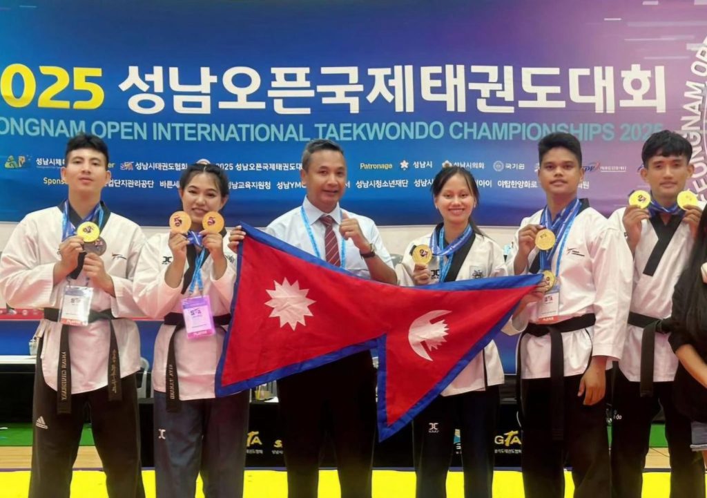 सोङनाम ओपन तेक्वान्दोमा नेपालको शानदार प्रदर्शन