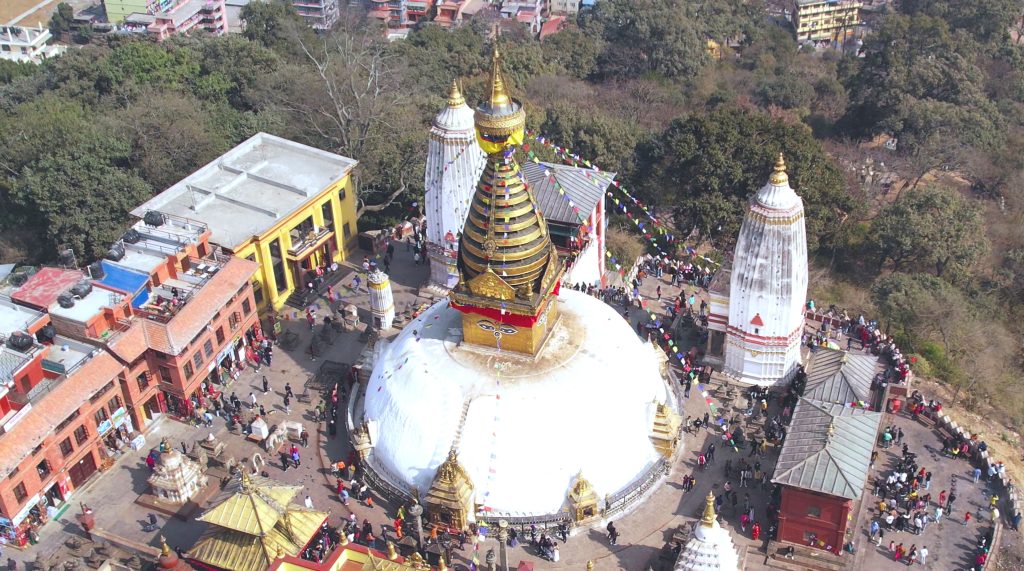 विश्व सम्पदास्थल स्वयम्भूमा एक महिने मेलाको तयारी पूरा