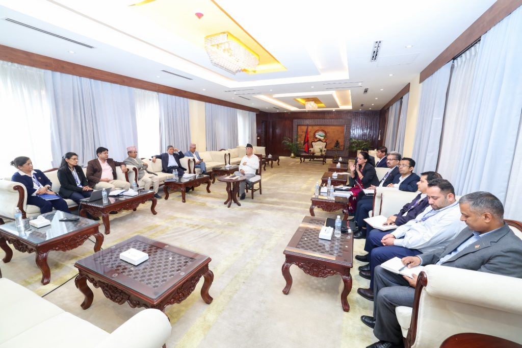 डिजिटल नेपाल फ्रेमवर्कको विस्तार र नेपाल टेलिकमको प्रगतिबारे प्रधानमन्त्री ओलीकाे ब्रिफिङ