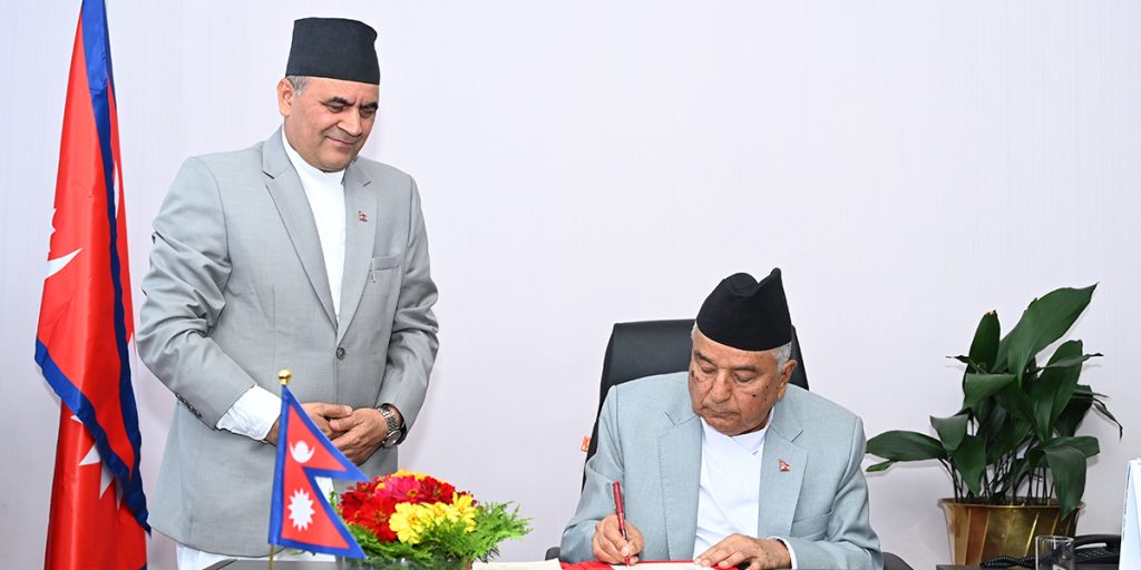 राष्ट्रपति पौडेलबाट नागरिकता विधेयक प्रमाणीकरण