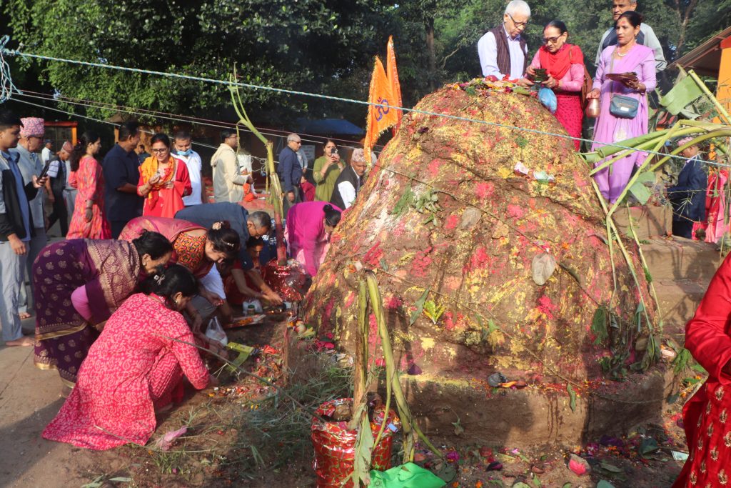 स्थानीय गाईको संरक्षण गर्दै वागीश्वरीमा गौ तथा गोवर्द्धन पूजा