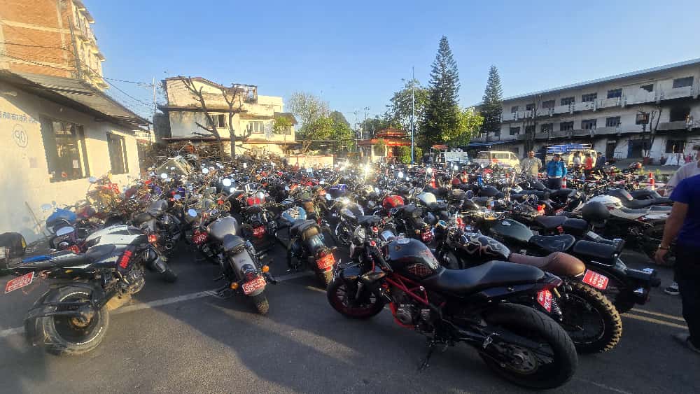 ट्राफिक प्रहरीद्वारा काठमाडौँ उपत्यकामा स्वरुप परिर्वतन गरिएका २७५ बाइक नियन्त्रण