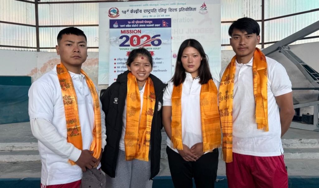न्युजिल्यान्ड मा हुने उसु प्रतियोगितामा सहभागी हुन ४ खेलाडी प्रस्थान