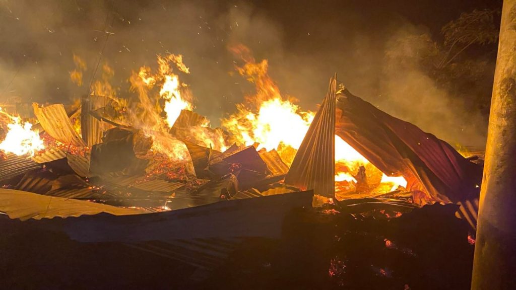 ताप्लेजुङको तेम्बा बजारमा आगलागीका कारण एक करोड १८ लाखभन्दा बढी क्षति