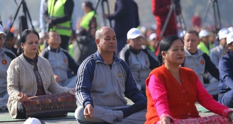 टुँडिखेलमा विश्व ध्यान दिवस भव्य रूपमा मनाइयो: विद्यालयमा ध्यान र योग समावेश गरिने