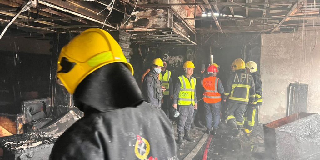 काठमाडौँको दरबारमार्गस्थित उडल्याण्ड होटलमा आगलागी