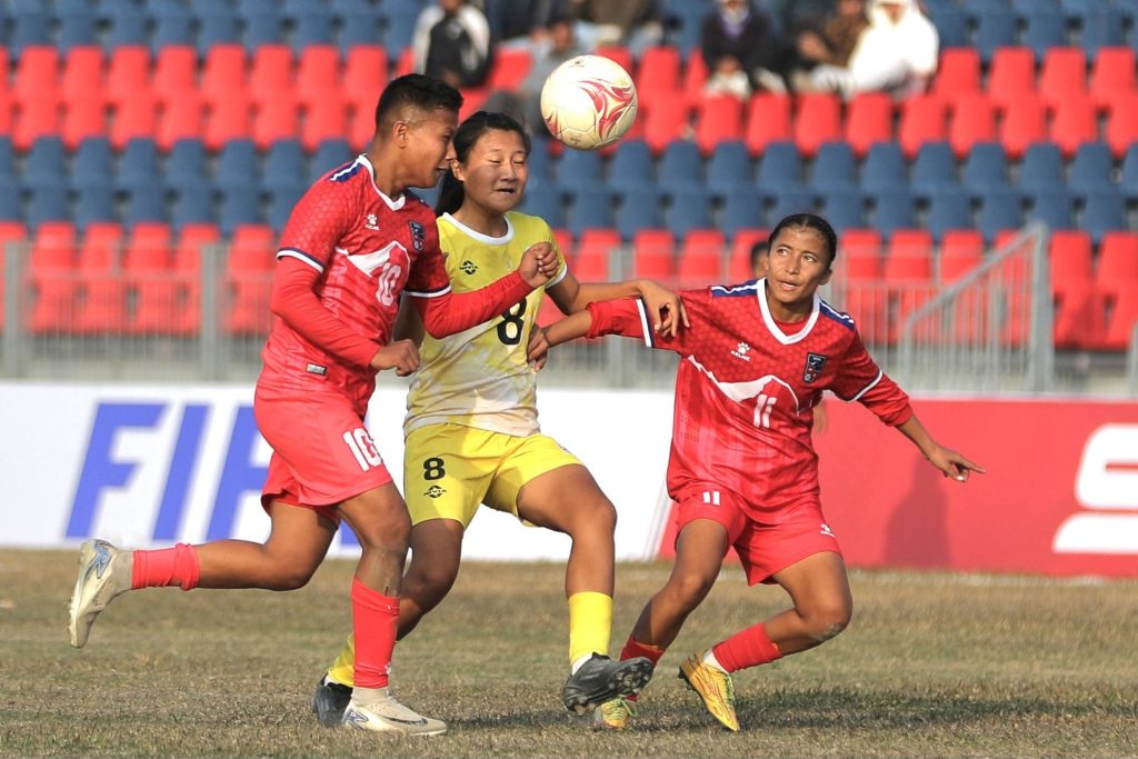 साफ यु—१९ महिला फुटबलमा नेपालको जित