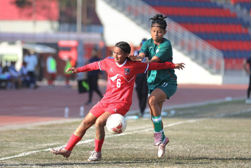 साफ यु—१९ महिला फुटबलमा नेपाल बहिरियो
