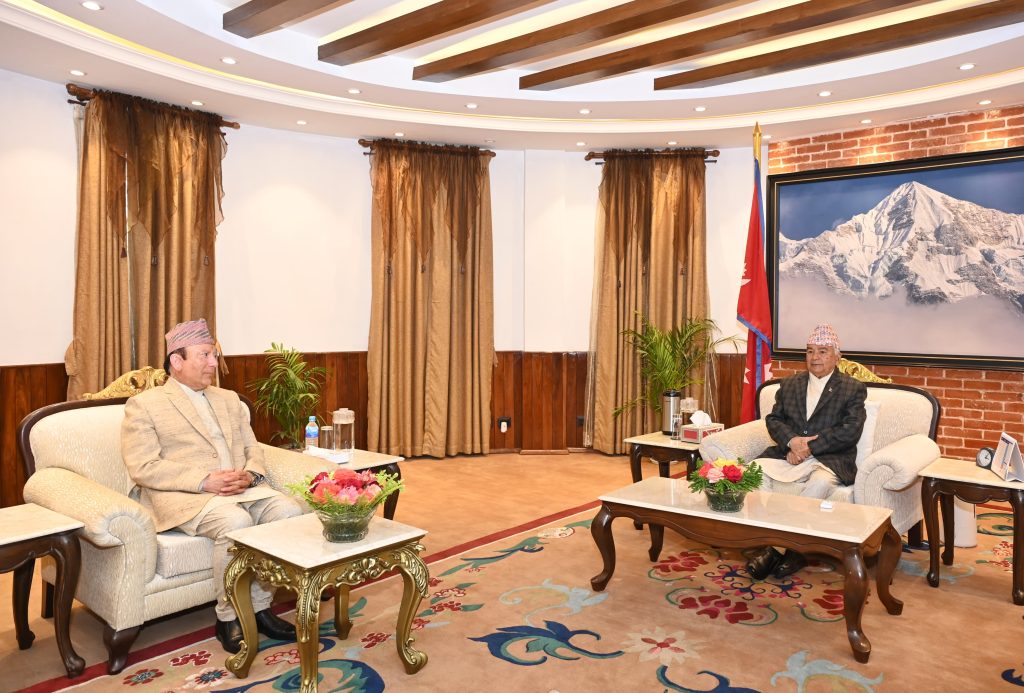 राष्ट्रपति पौडेल र प्रधानन्यायाधीश राउतबीच शीतल निवासमा भेटवार्ता