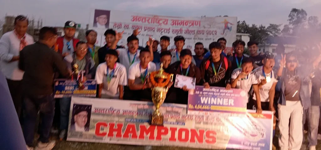 कृष्णप्रसाद भट्टराई स्मृति गोल्डकपको उपाधि उदयपुरको बसाहा क्लबलाई