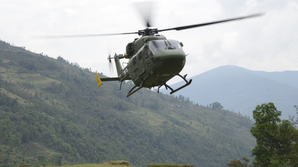 सङ्खुवासभामा सुत्केरीको हवाई उद्धार : थप उपचारका लागि काठमाडौँ ल्याइयो