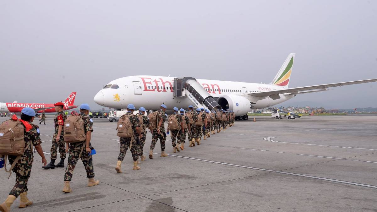 मध्य अफ्रिकी गणतन्त्रमा नेपाली शान्ति सैनिकको अदलीबदली